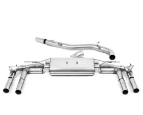 Milltek 80mm Cat-Back Non-Resonated (Louder) Burnt Titanium Trims Audi S3 2.0 Saloon | Sedan 2020-2023