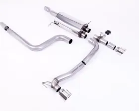 Milltek GPF Back Maxton Designs Dual Outlet System Polished GT-100 Trims Ford Fiesta 2020-2023