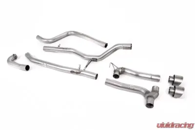 Milltek Cat-Back Non-Resonated Brushed Titanium GT-100 Trims Dual Outlet Ford Fiesta 2017-2019 - SSXFD373