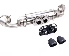 Milltek Rear Silencer Works PSE Valve Switch GT-100 Cerakote Black Trims Porsche 992 GT3 2022+
