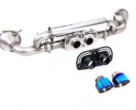 Milltek Rear Silencer Works PSE Valve Switch GT-100 Burnt Titanium Trims Porsche 992 GT3 2022+