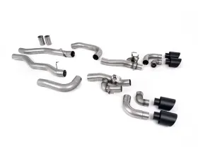 Milltek OPF/GPF Cat-Back Exhaust System w/ Valved Rear Silencer ByPass & GT-115 Ceratoke Black Tips BMW 8-Series 2020+