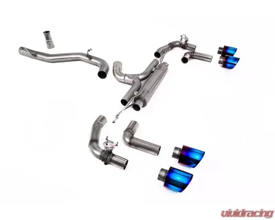 Milltek Catback Valved Race System with Burnt Blue Tips Volkswagen Golf Mk8 2021+ - SSXVW670