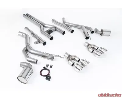 Milltek Front Pipe-Back w/ Active "H" System & Polished GT-100 Tips Dodge Challenger SRT Hellcat inc Redeye & Widebody Models 2015-2022 - SSXDOD101