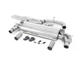 Milltek Non-Resonated Catback Exhaust System w/ Brushed Titanium Oval Tips Audi RS3 Saloon | Sedan 400PS 8V 2017+