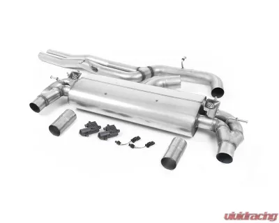 Milltek Non-Resonated Catback Exhaust System w/ Burnt Titanium Oval Tips Audi RS3 Saloon | Sedan 400PS 8V 2017+ - SSXAU800