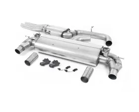 Milltek Resonated Catback Exhaust System w/ Brushed Titanium Oval Tips (EC Approved) Audi RS3 Saloon | Sedan 400PS 8V 2017+