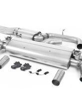 Milltek Resonated Catback Exhaust System w/ Burnt Titanium Oval Tips (EC Approved) Audi RS3 Saloon | Sedan 400PS 8V 2017+                                     - SSXAU802 - Image 2