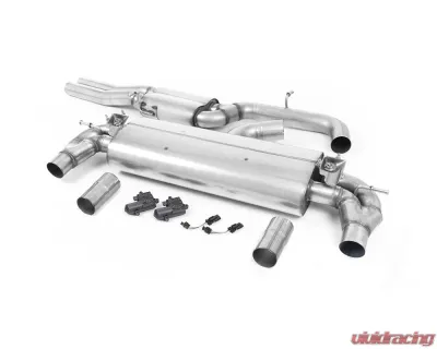 Milltek Resonated Catback Exhaust System w/ Burnt Titanium Oval Tips (EC Approved) Audi RS3 Saloon | Sedan 400PS 8V 2017+ - SSXAU802