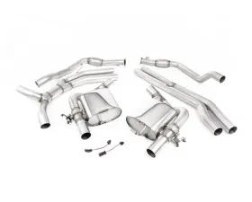 Milltek Non-Resonated Catback Exhaust System w/ Brushed Titanium Oval Tips Audi RS4 | RS5 B9 2.9 V6 Turbo 2018-2023