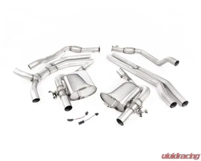 Milltek Non-Resonated Catback Exhaust System w/ Brushed Titanium Oval Tips Audi RS4 | RS5 B9 2.9 V6 Turbo 2018-2023 - SSXAU803