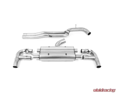 Milltek 80mm Non-Resonated (Louder) Catback Exhaust System w/ Burnt Titanium Tips Audi RS3 8V Sportback 400PS 2017+ - SSXAU887