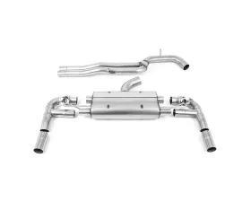 Milltek 80mm Non-Resonated Catback Exhaust w/ Brushed Titanium Tips Audi RS3 Saloon | Sedan 400PS 8V 2017+