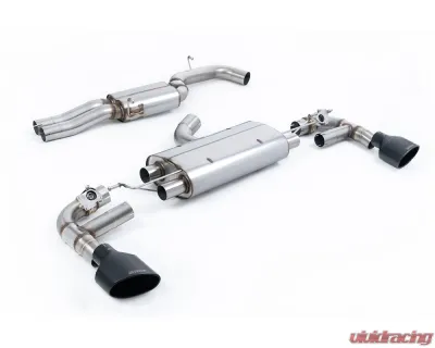 Milltek 80mm Resonated Catback Exhaust System w/ Ceratoke Black Oval Tips Audi TT Mk3 TTRS 2.5 2016+ - SSXAU960