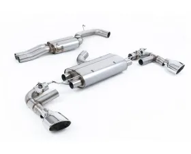 Milltek 80mm Resonated Catback Exhaust System w/ Polished Oval Tips Audi TT Mk3 TTRS 2.5 2016+