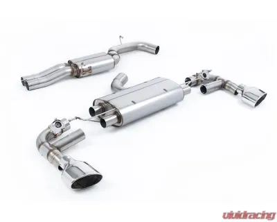 Milltek 80mm Resonated Catback Exhaust System w/ Polished Oval Tips Audi TT Mk3 TTRS 2.5 2016+ - SSXAU961