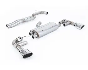 Milltek 80mm Non-Resonated Catback Exhaust System w/ Polished Oval Tips Audi TT Mk3 TTRS 2.5 2016+
