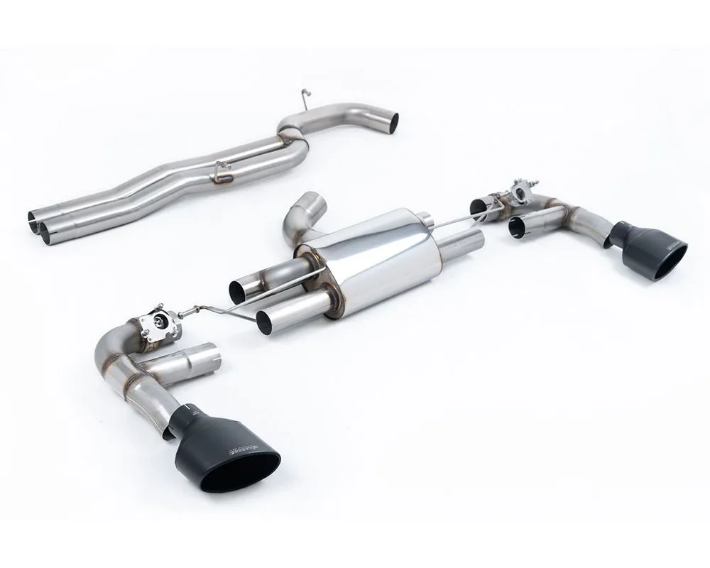 Milltek 80mm Race Non-Resonated (Louder) Catback Exhaust System w/ Ceratoke Black Tips Audi RS3 8V Sportback 400PS 2017+ - SSXAU978