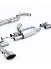 Milltek 80mm Race Non-Resonated (Louder) Catback Exhaust System w/ Brushed Titanium Tips Audi RS3 8V Sportback 400PS 2017+                                     - SSXAU980 - Image 2