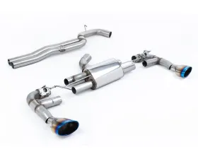 Milltek 80mm Race Non-Resonated (Louder) Catback Exhaust System w/ Burnt Titanium Tips Audi RS3 8V Sportback 400PS 2017+
