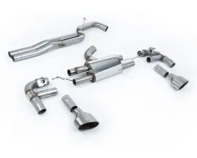 Milltek 80mm Non-Resonated Catback Exhaust System w/ Brushed Titanium Tips (Loudest) Audi RS3 Saloon | Sedan 400PS 8V 2017+