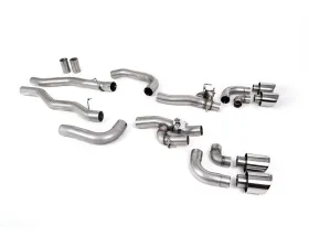 Milltek OPF/GPF Catback System w/ Valved Rear Silencer Bypass & GT-115 Brushed Titanium Tips BMW 8 Series 2020+