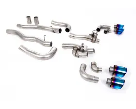 Milltek OPF/GPF Catback System w/ Valved Rear Silencer Bypass & GT-115 Burnt/Blue Titanium Tips BMW 8 Series 2020+