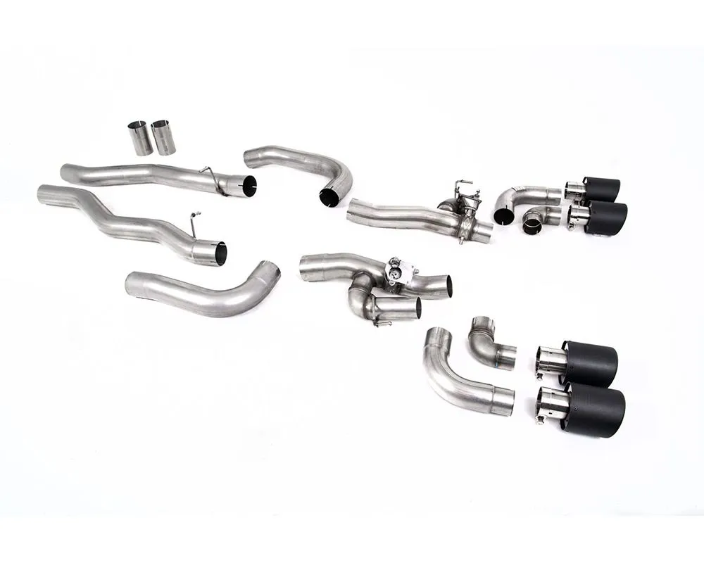 Milltek OPF/GPF Catback System w/ Valved Rear Silencer Bypass & JET-115 Carbon Fiber Tips BMW 8 Series 2020+ - SSXBM1189