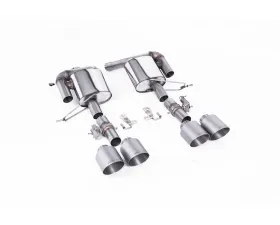 Milltek Valved Rear Silencers w/ GT-115 Brushed Titanium Tips Land Rover Range Rover Sport SVR 5.0L V8 Supercharged 2018+