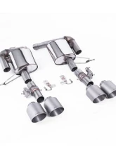 Milltek Valved Rear Silencers w/ GT-115 Brushed Titanium Tips Land Rover Range Rover Sport SVR 5.0L V8 Supercharged 2018+                                     - SSXRR115 - Image 2