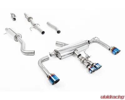 Milltek 3 Inch Resonated Primary Catback Exhaust System w/ Burnt Titanium GT Tips Toyota Corolla GR 2023+ - SSXTY152