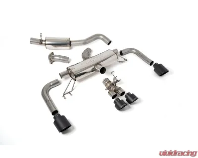 Milltek 3 Inch Resonated Secondary Catback Exhaust System w/ Ceratoke Black GT Tips Toyota Corolla GR 2023+ - SSXTY156
