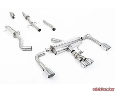 Milltek 3 Inch Resonated Primary Catback Exhaust System w/ Polished GT Tips Toyota Corolla GR 2023+ - SSXTY159