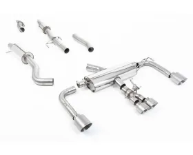 Milltek 3 Inch Resonated Primary Catback Exhaust System w/ Brushed Titanium GT Tips Toyota Corolla GR 2023+
