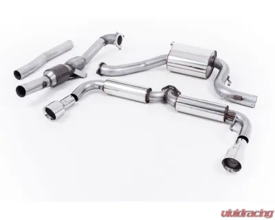Milltek 3 Inch Resonated Turbo-Back Exhaust System w/ Hi-Flow Sports Catalyst & Dual GT100 Tips Volkswagen 2009+ - SSXVW138