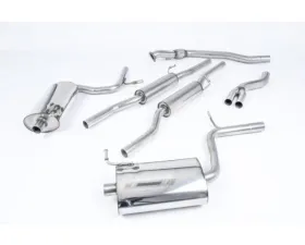 Milltek 2.50 inch Catback Exhaust System Resonated w/Dual 100mm Jet Tips Audi A4 B6 1.8T Quattro Avant 6 Speed MT 2003-2004