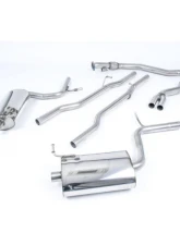 Milltek 2.50 inch Catback Exhaust System Non Resonated w/Dual 100mm Jet Tips Audi A4 B6 1.8T Quattro Cabriolet 2002-2004                                     - SSXAU306 - Image 2