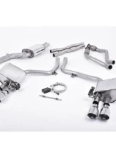 Milltek 2.37 inch Catback Exhaust System w/ValveSonic Electronic Valved System and Polished Quad 100mm GT100 Tips Audi S5 B8.5 Coupe 3.0 TFSI 2008-2016                                     - SSXAU407 - Image 2