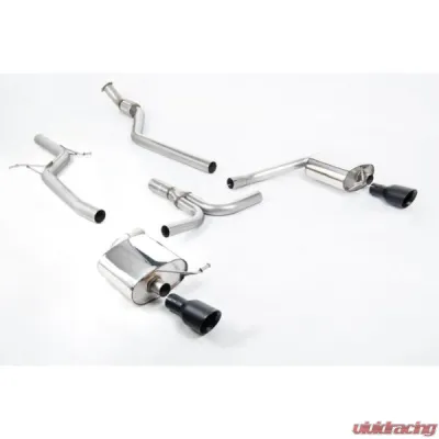 Milltek Non-Resonated Catback Exhaust System Audi A4 2.0 TFSI S line B8 (2WD and Quattro manual-only) Saloon & Avant 2008-2011 - SSXAU628