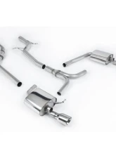 Milltek Non-Resonated Catback Exhaust System Audi A4 2.0 TFSI S line B8 (2WD and Quattro Tiptronic-only) Saloon & Avant 2008-2011                                     - SSXAU629 - Image 2