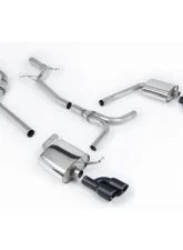 Milltek Non-Resonated Catback Exhaust System Audi A4 2.0 TFSI S line B8 (2WD and Quattro Tiptronic-only) Saloon & Avant 2008-2011                                     - SSXAU630 - Image 2