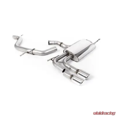 Milltek Non-Resonated Catback Exhaust System Audi A3 2.0T FSi 2WD (5 door Sportback) 2003-2012 - SSXAU638