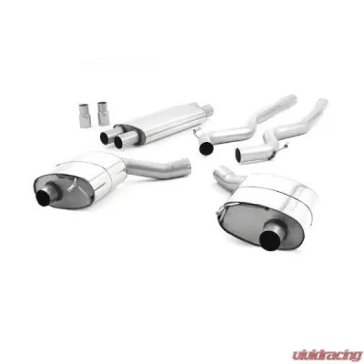 Milltek Dual Outlet Resonated Catback Exhaust w/ Burnt Titanium GT-100 Tips Ford Mustang 5.0L V8 GT Fastback 2015-2022 - SSXFD221