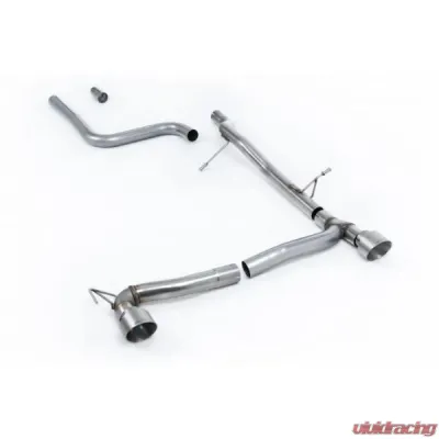 Milltek Particulate Filter-back GPF/OPF Non-Resonated Brushed Titanium GT-100 Trims Ford Fiesta 2019-2023 - SSXFD385