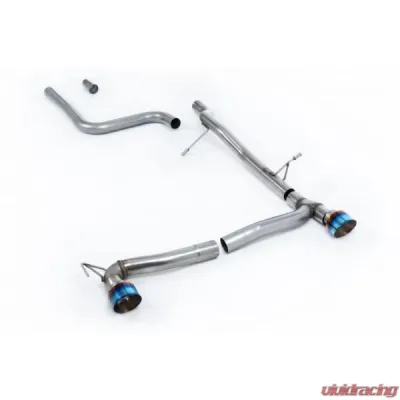 Milltek Particulate Filter-back GPF/OPF Non-Resonated Burnt/Blue Titanium GT-100 Trims Ford Fiesta 2019-2023 - SSXFD386