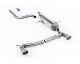 Milltek Particulate Filter-back GPF/OPF Resonated Polished GT-100 Trims Ford Fiesta 2019-2023