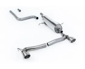 Milltek Particulate Filter-back GPF/OPF Resonated Brushed Titanium GT-100 Trims Ford Fiesta 2019-2023