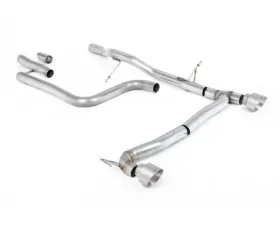 Milltek Particulate Filter-back GPF/OPF Non-Resonated Brushed Titanium GT-100 Trims Ford Fiesta 2020-2023