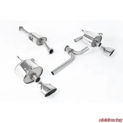 Milltek Twin Rear Silencer with Cerakote Black Ovals Honda S2000 2.0 and 2.2 liter AP2 2004-2009 - SSXHO205