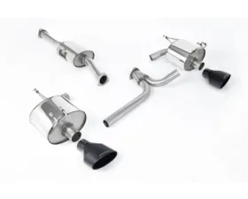 Milltek Twin-rear silencer with Cerakote Black Ovals Honda S2000 2.0 and 2.2 liter AP2 2004-2009